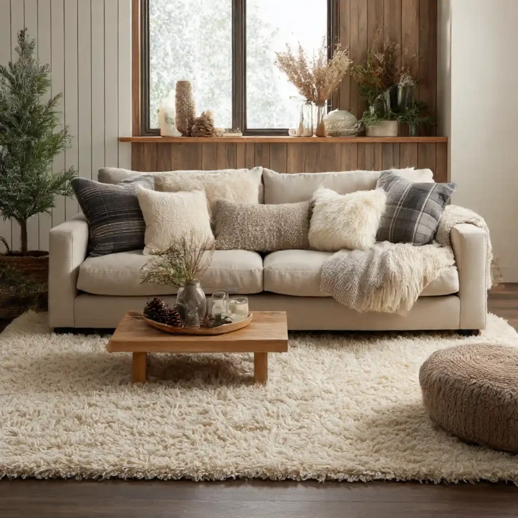 10-Winter Living Room Sofa Idea