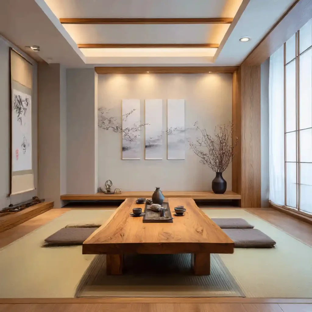 14-Japanese Zen Living Room Idea