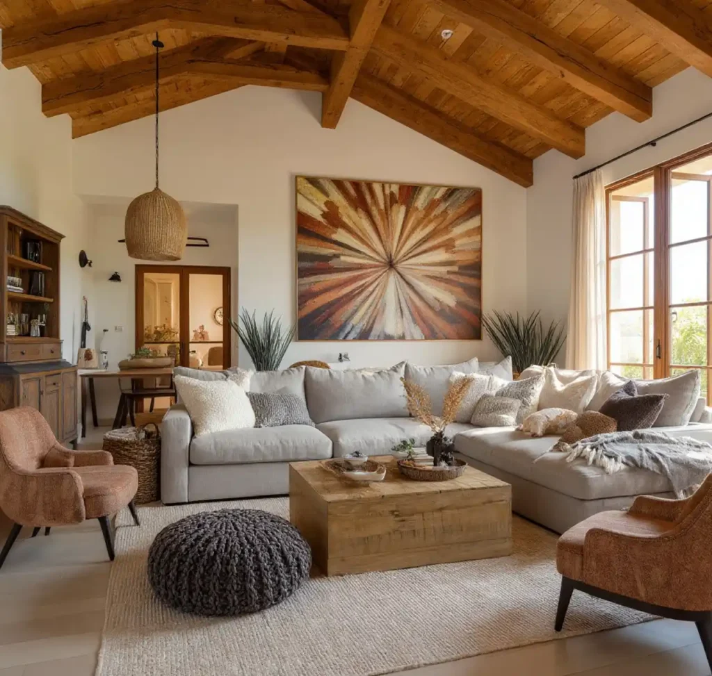 15-Cozy Large Living Room Idea