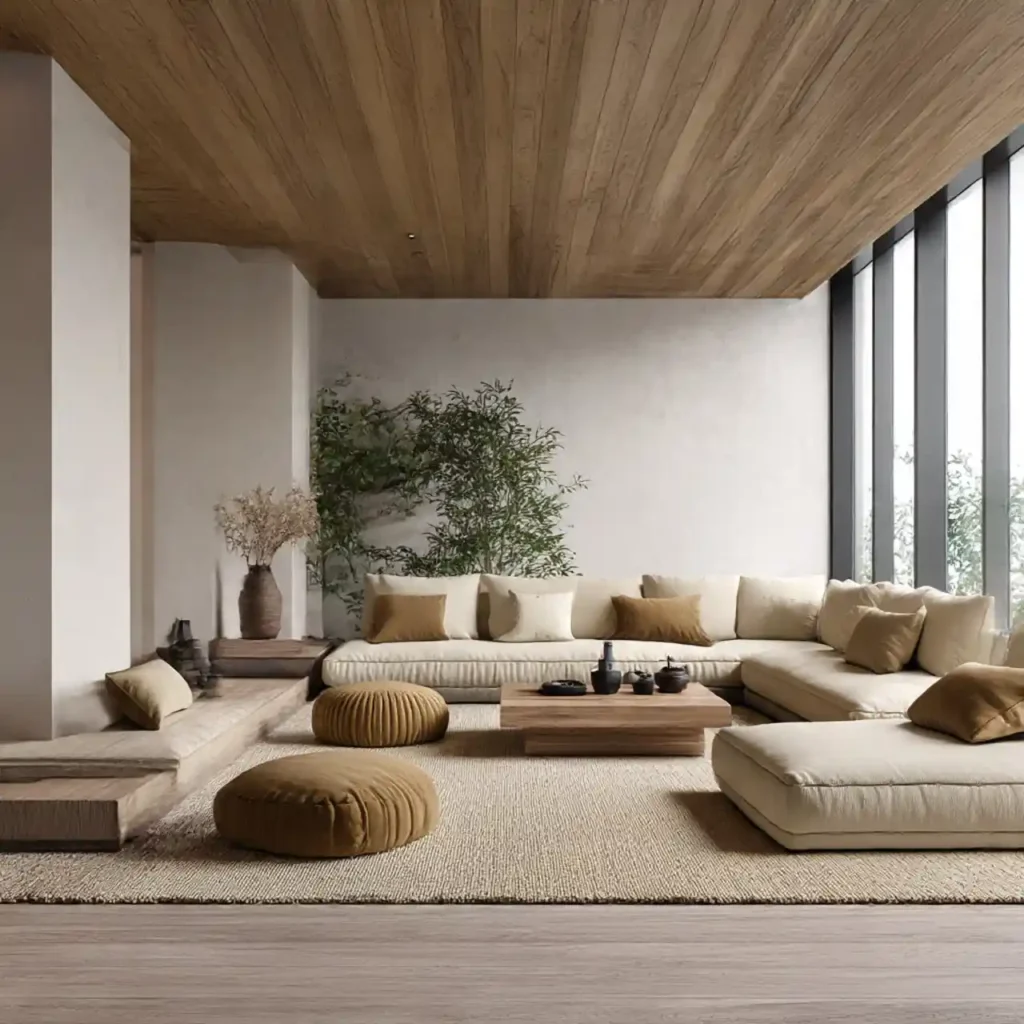 17-Japanese Zen Living Room Idea