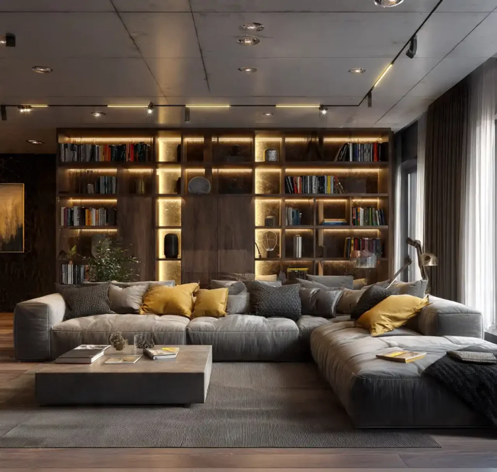 19-Cozy Large Living Room Ideas