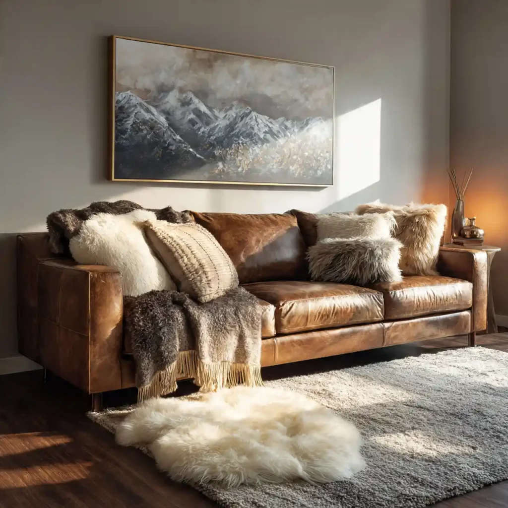 19-Winter Living Room Sofa Idea