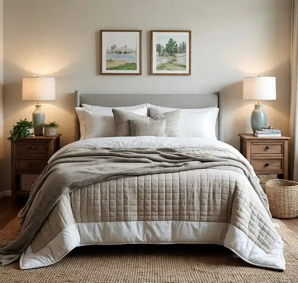 3-Cozy Farmhouse Bedroom Idea