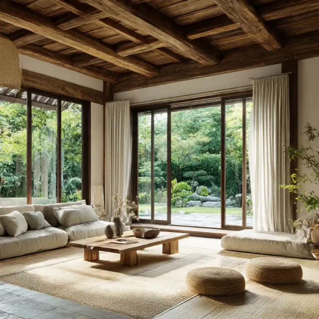 4-Japanese Zen Living Room Idea