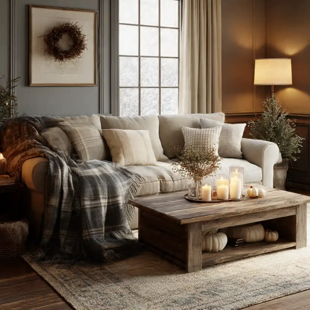 4-Winter Living Room Sofa Idea