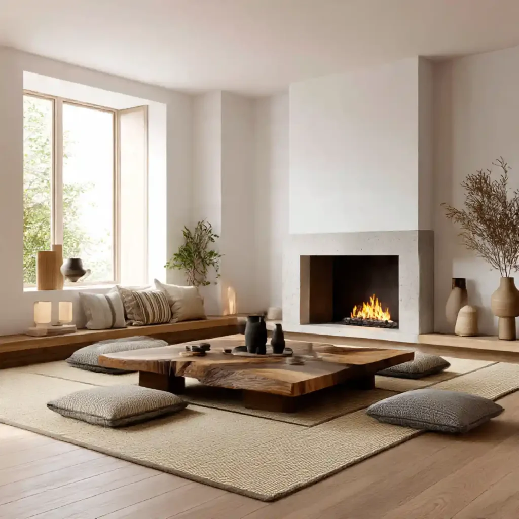5-Japanese Zen Living Room Idea