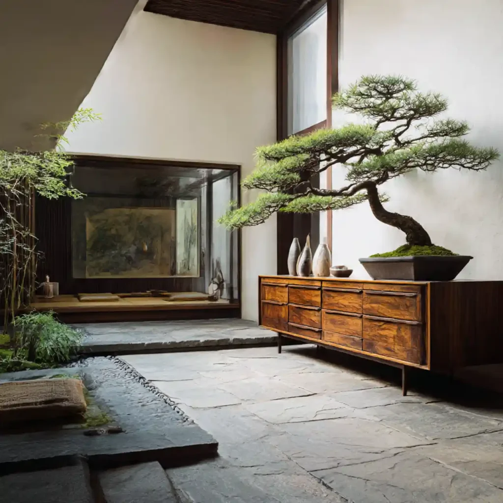 8-Japanese Zen Living Room Idea