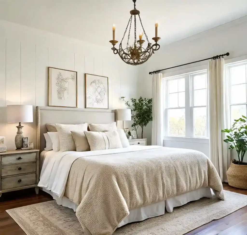 9-Cozy Farmhouse Bedroom Idea