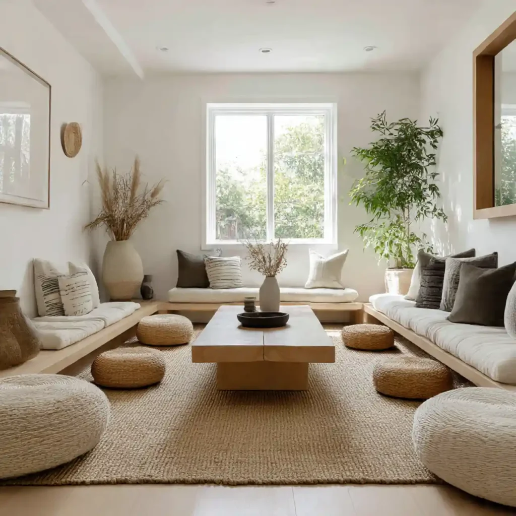 9-Japanese Zen Living Room Idea