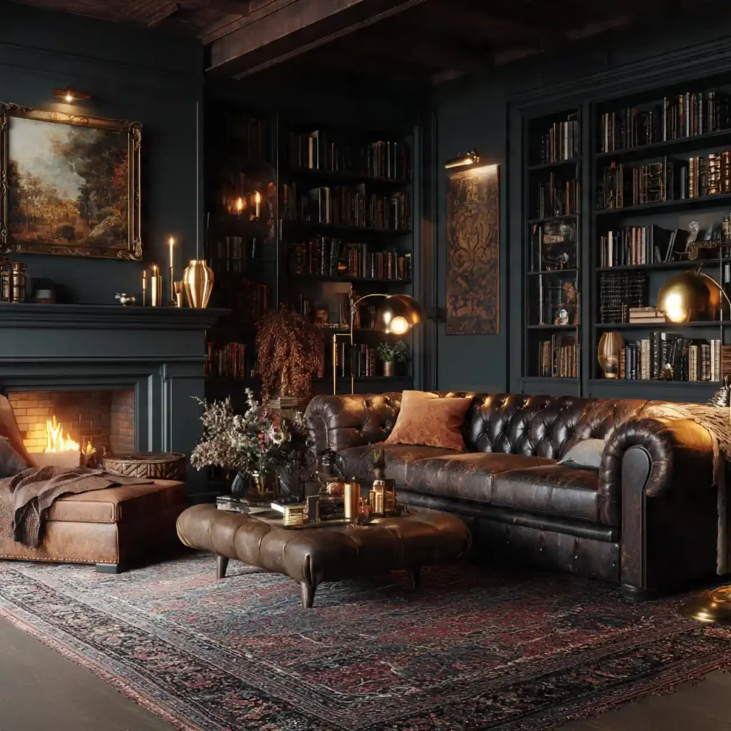 1.Dark Academia Home Interior Ideas for Artistic
