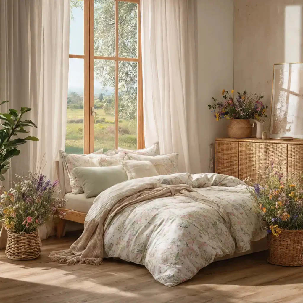 13 Serene Meadow-Inspired Bedroom Idea
