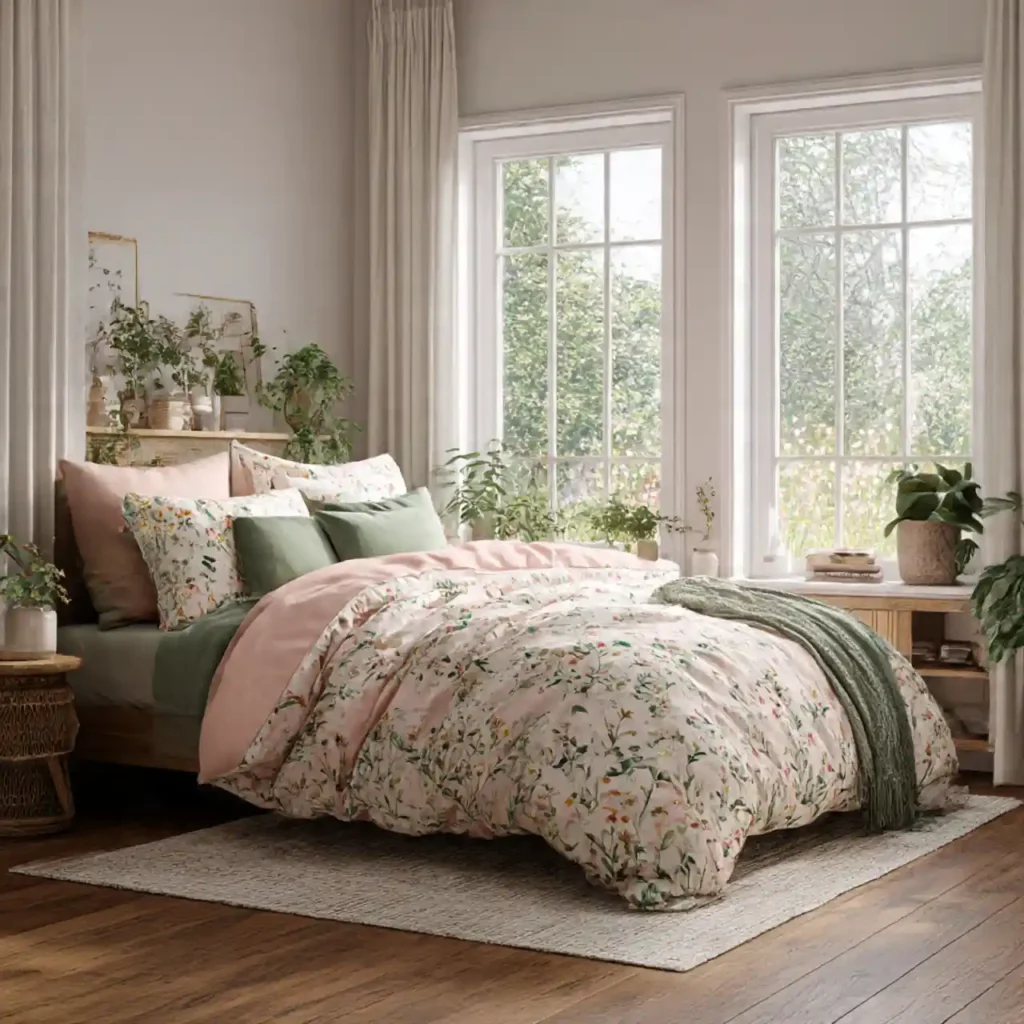 14 Serene Meadow-Inspired Bedroom Idea