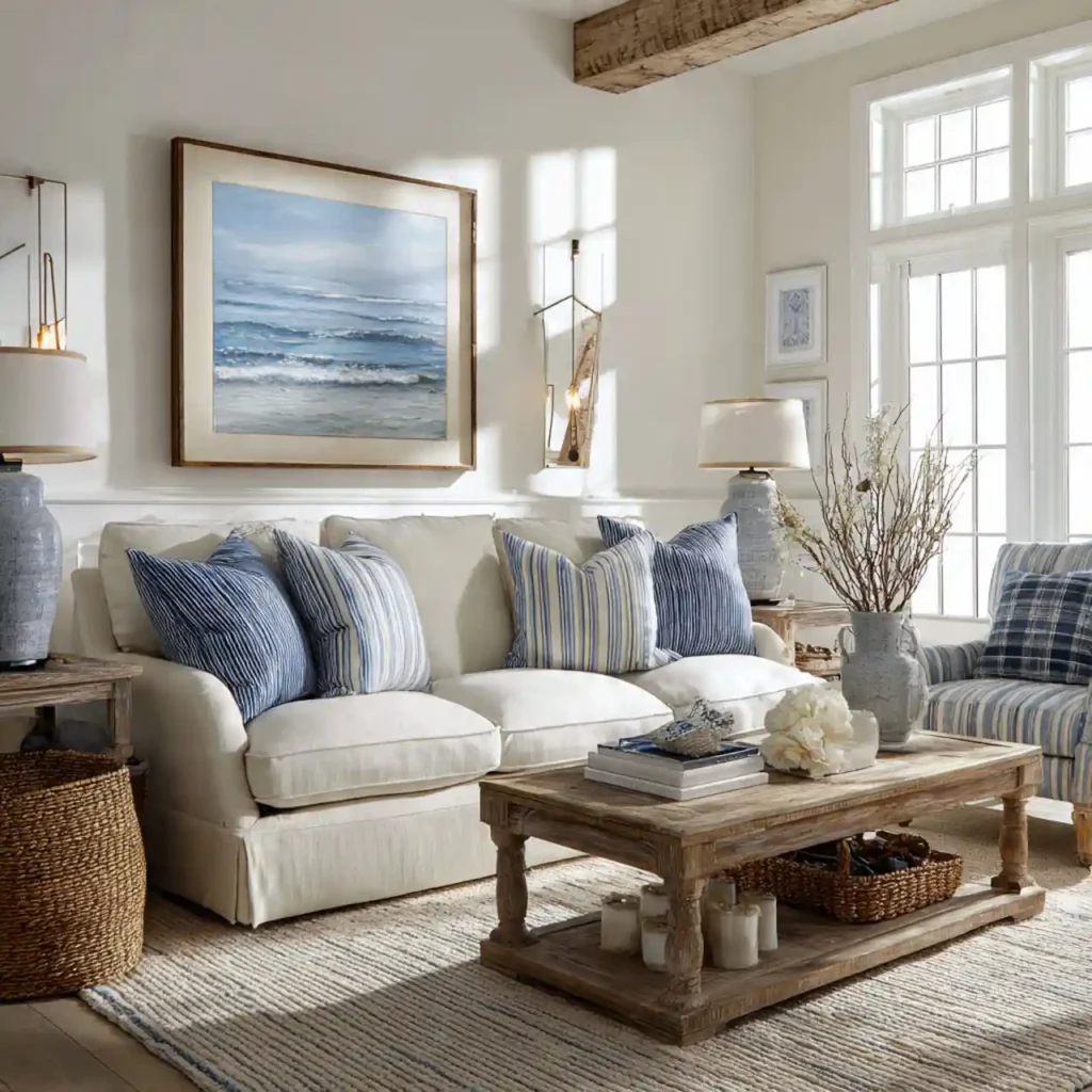 17 Coastal Mist Living Room Idea