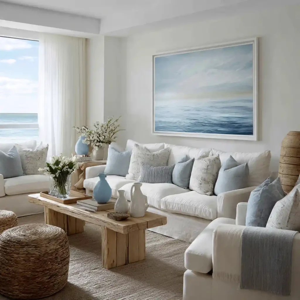7 Coastal Mist Living Room Idea