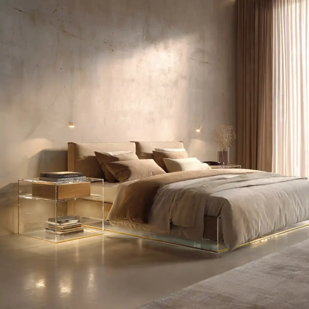 1 Glass & Gold Modern Bedroom Ideas