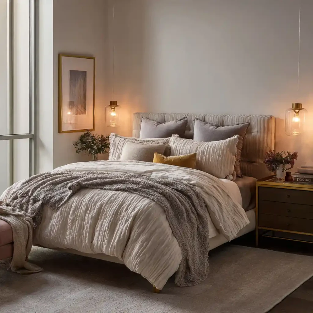 11 Glass and Gold Modern Bedroom Ideas