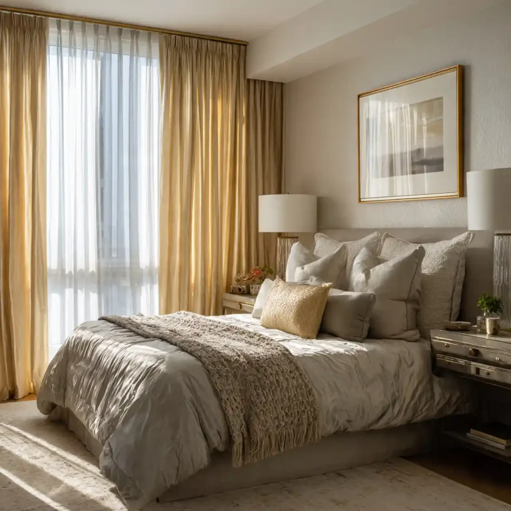 12 Glass & Gold Modern Bedroom Ideas