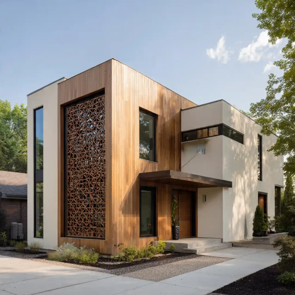 13 Oakstone Modern Eco Façade Exterior Idea