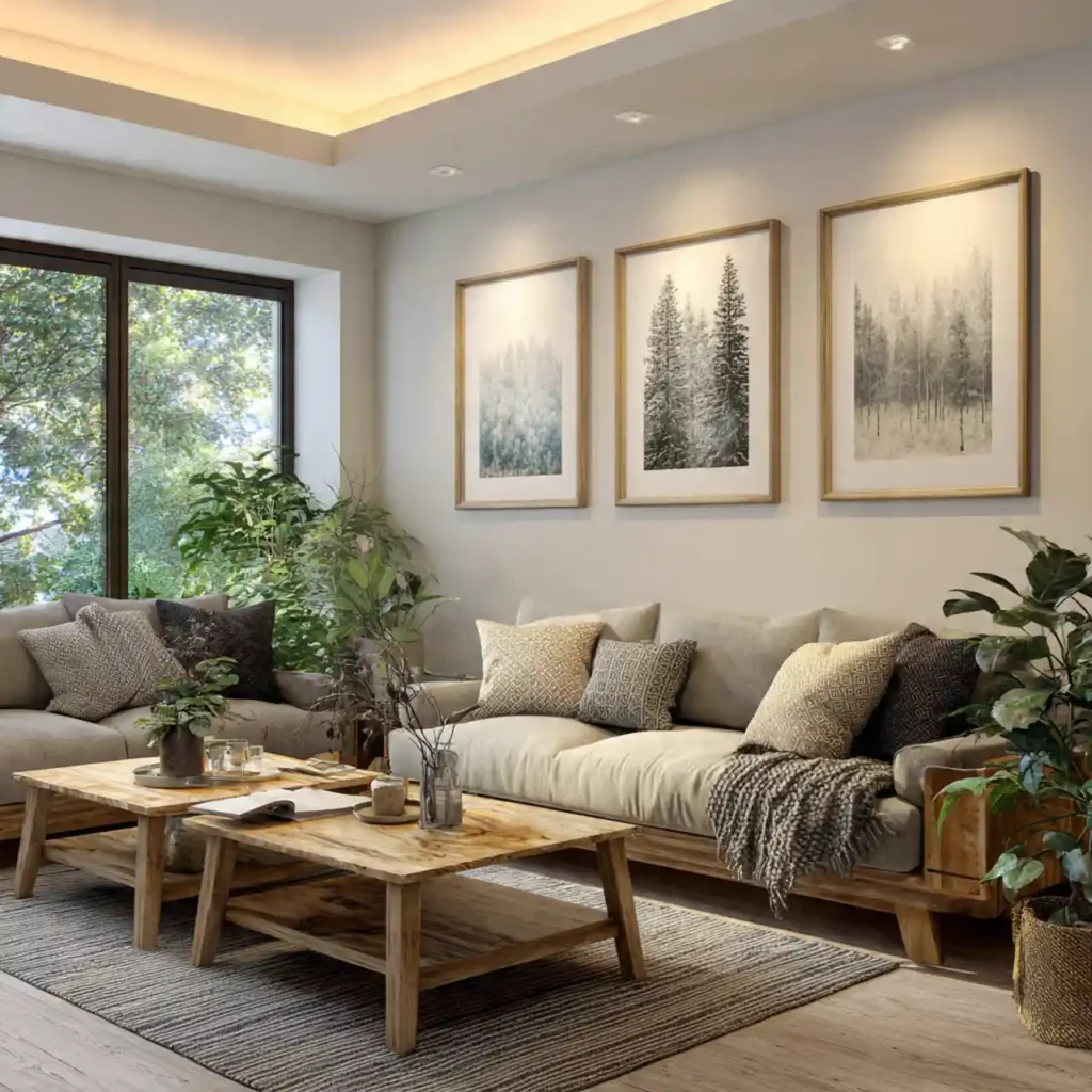 14 Luxe Forest Retreat Living Room Idea