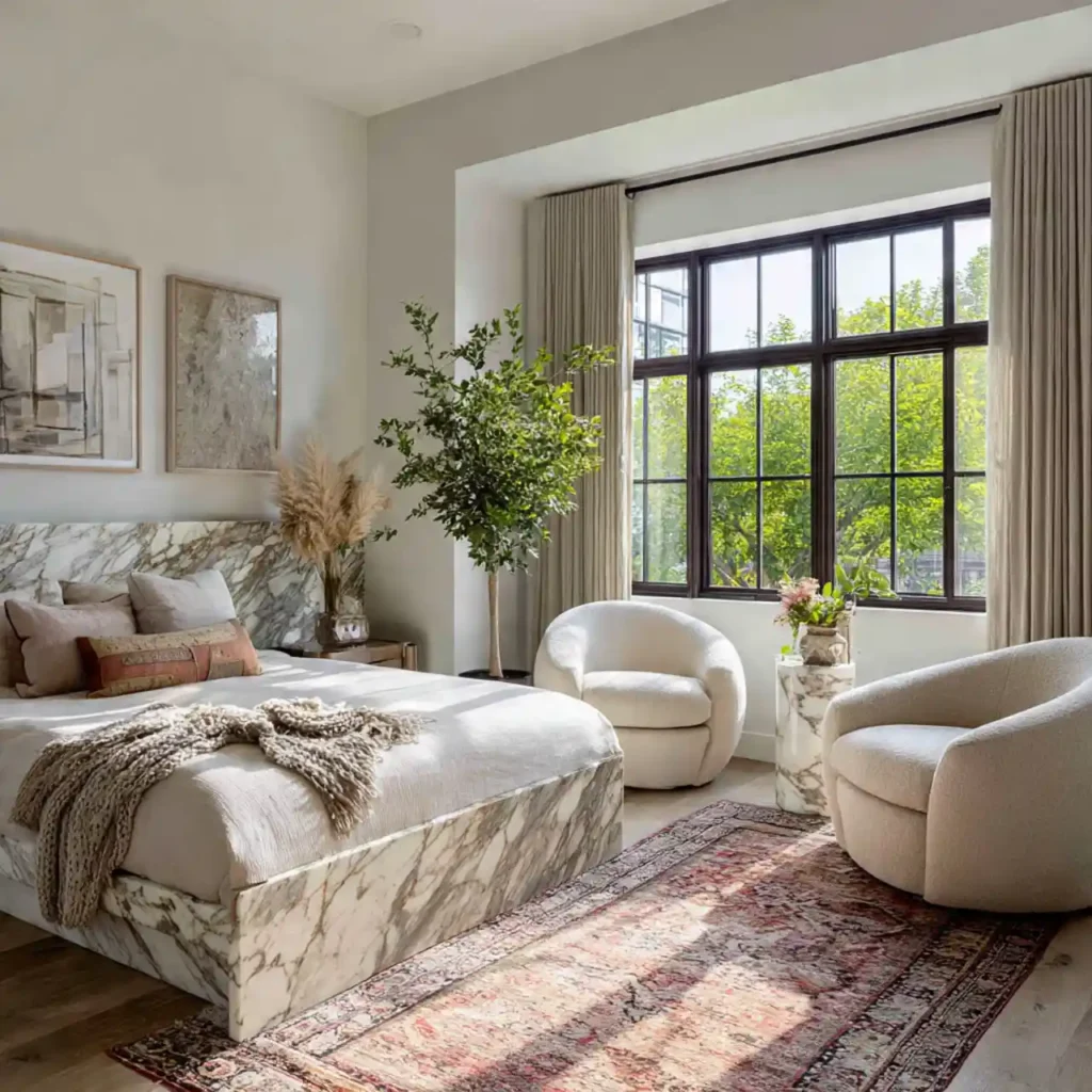 14 Marble Luxe Bedroom Idea