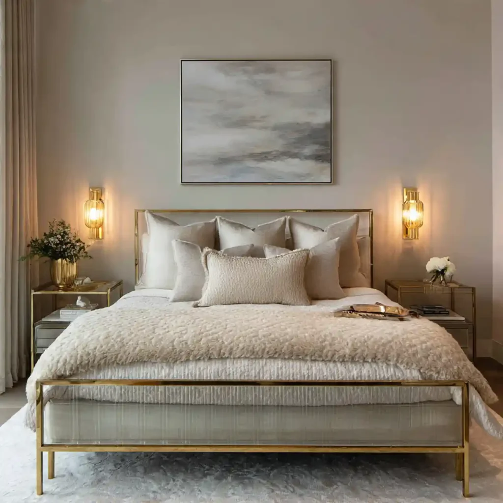 15 Glass & Gold Modern Bedroom Ideas