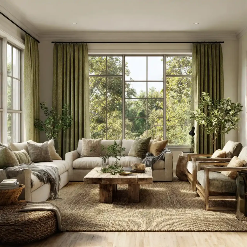15 Luxe Forest Retreat Living Room Idea
