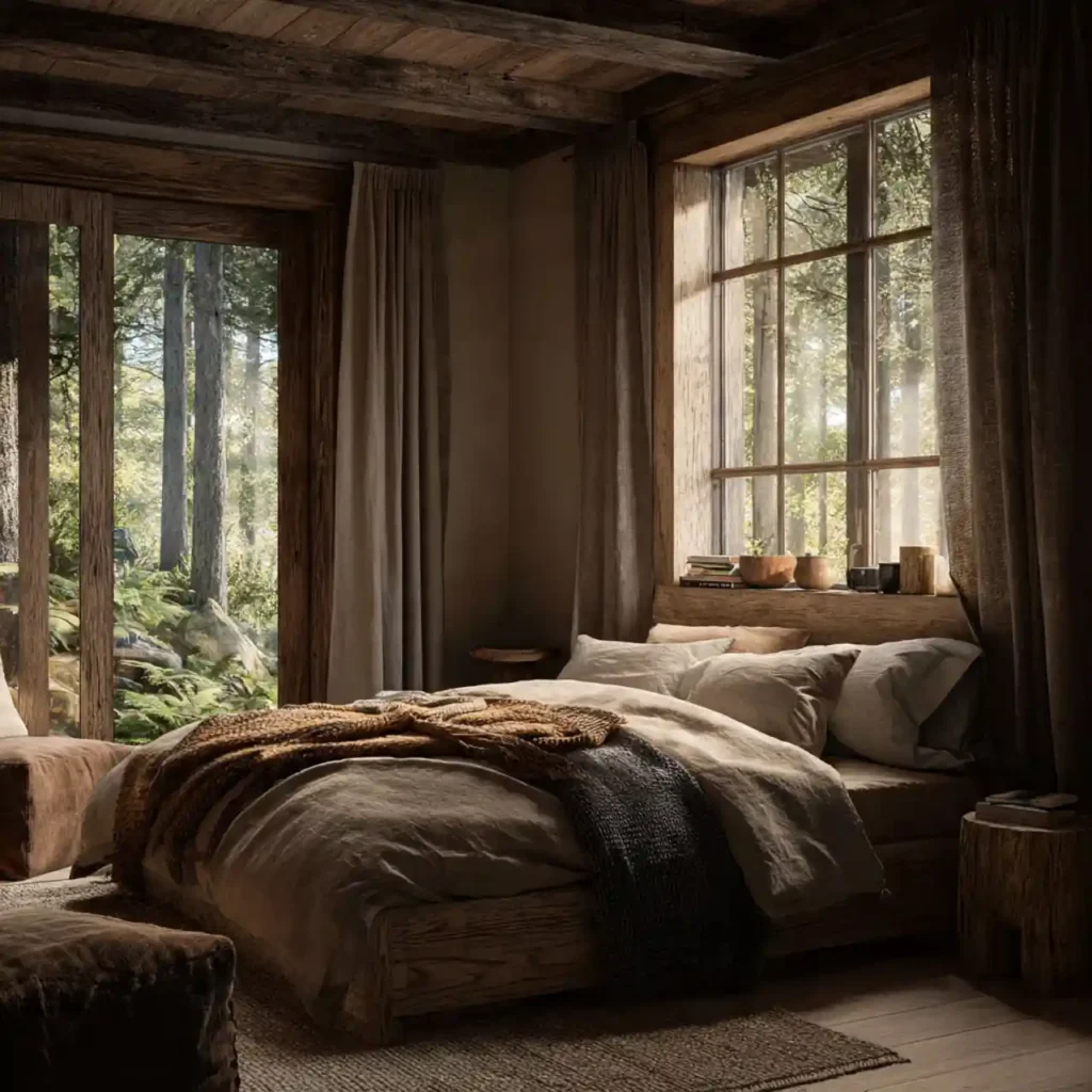 15 Redwood Retreat Bedroom Idea