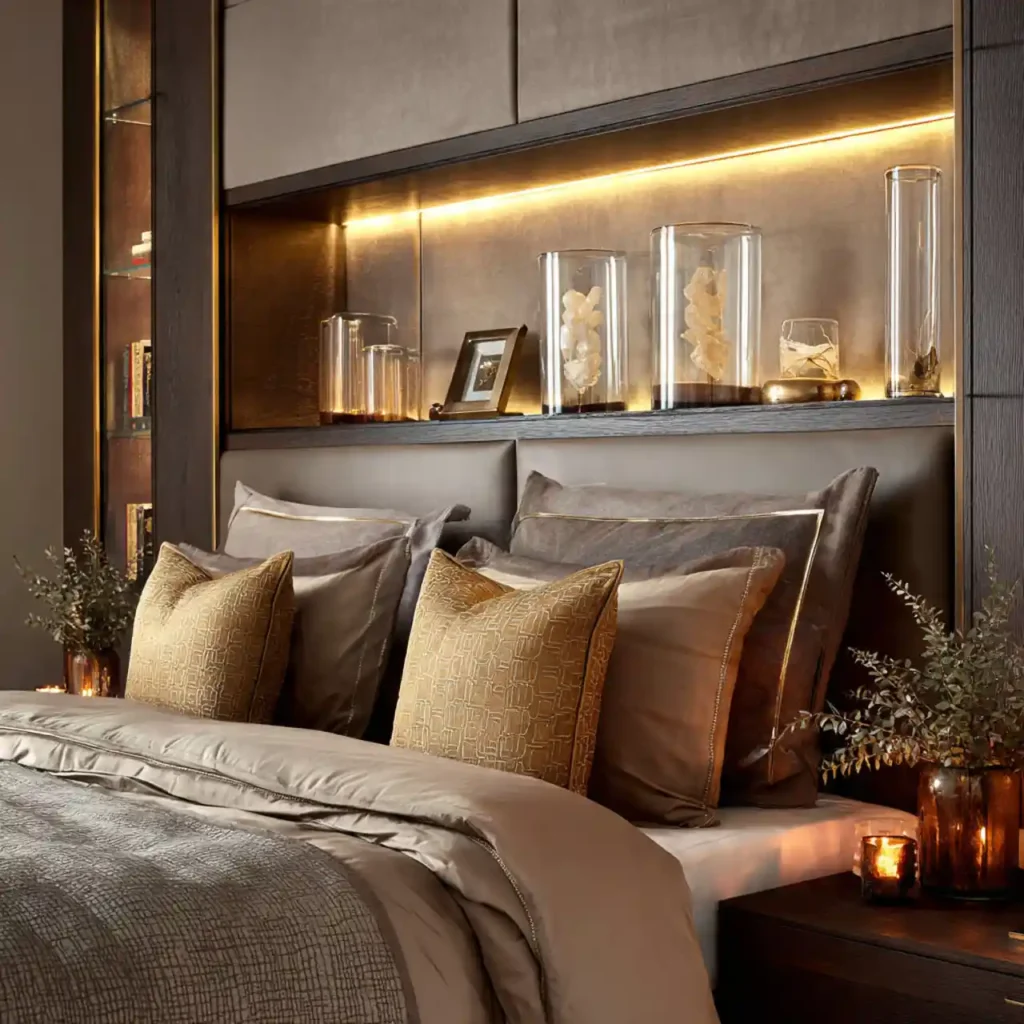 16 Glass & Gold Modern Bedroom Ideas