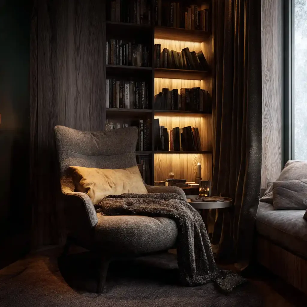 17 Dark Natural Interiors Moody Design Idea