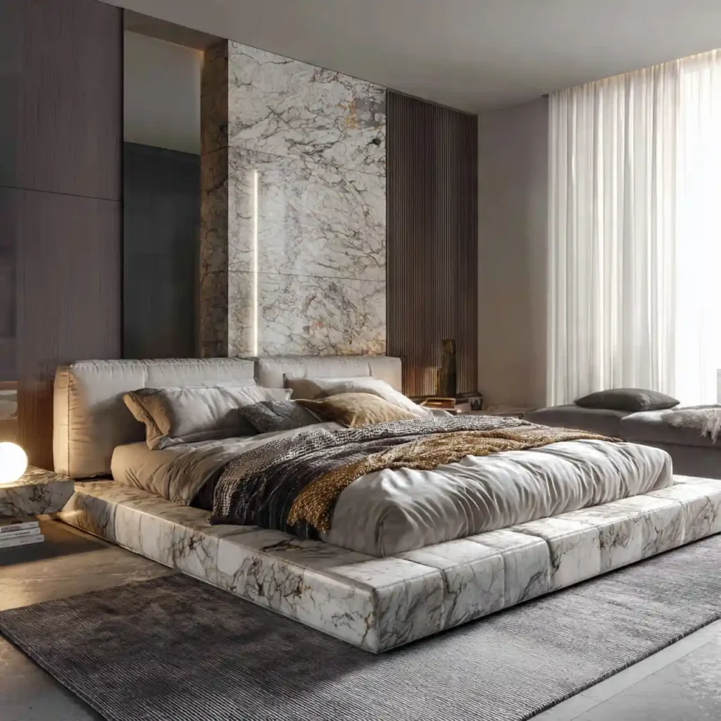 17 Marble Luxe Bedroom Idea