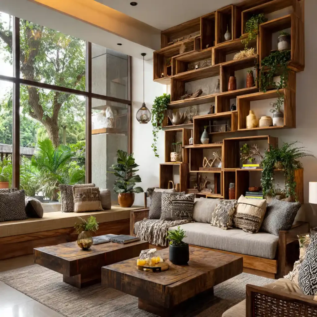 18 Luxe Forest Retreat Living Room Idea