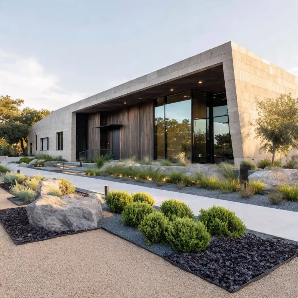 19 Oakstone Modern Eco Façade Exterior Idea