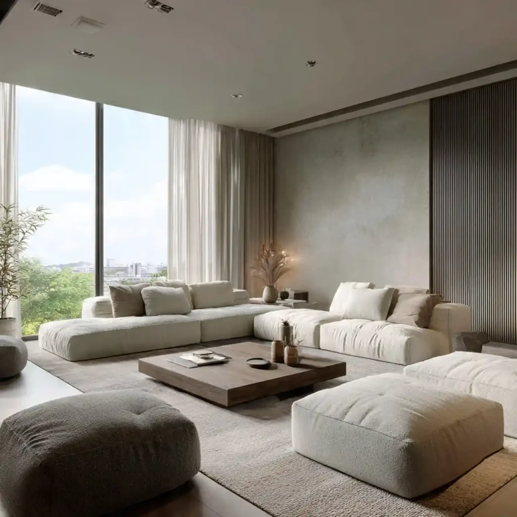 2 Cloud-Toned Living Room Idea