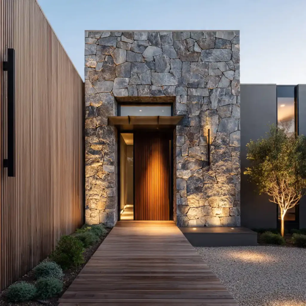 22 Oakstone Modern Eco Façade Exterior Idea