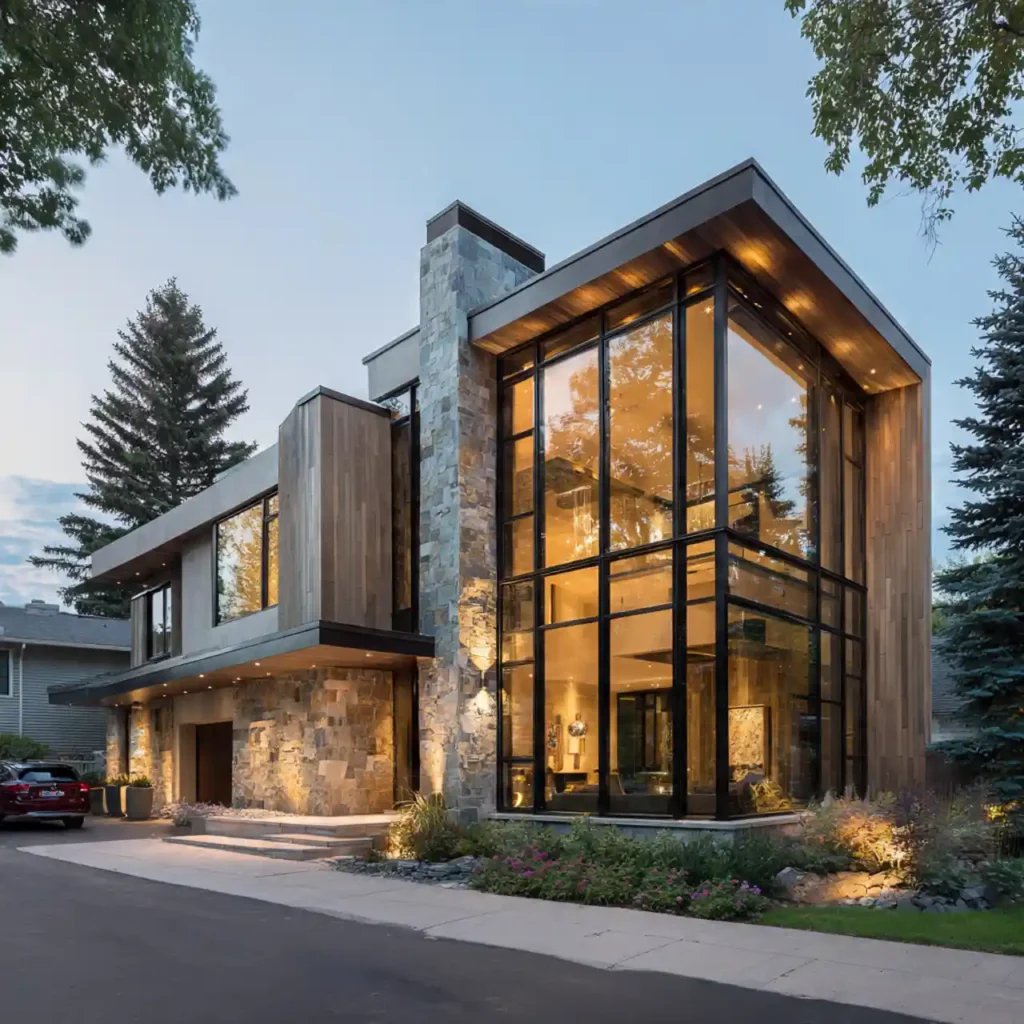 25 Oakstone Modern Eco Façade Exterior Idea