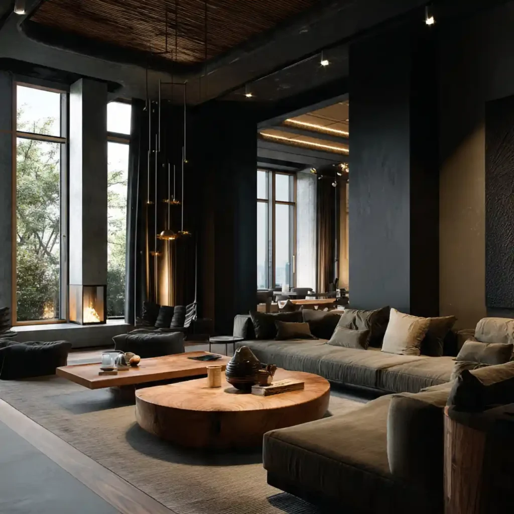 27 Dark Natural Interiors Moody Design Idea