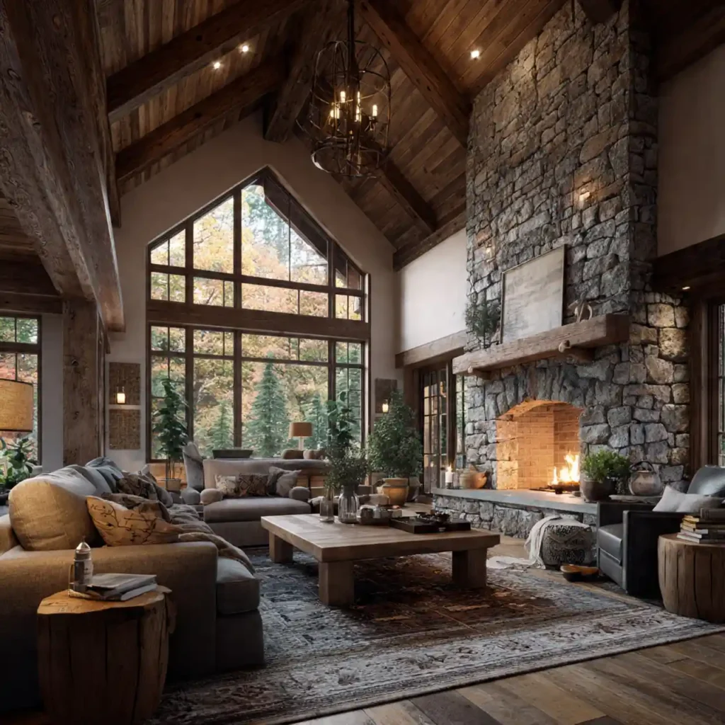 4 Luxe Forest Retreat Living Room Idea