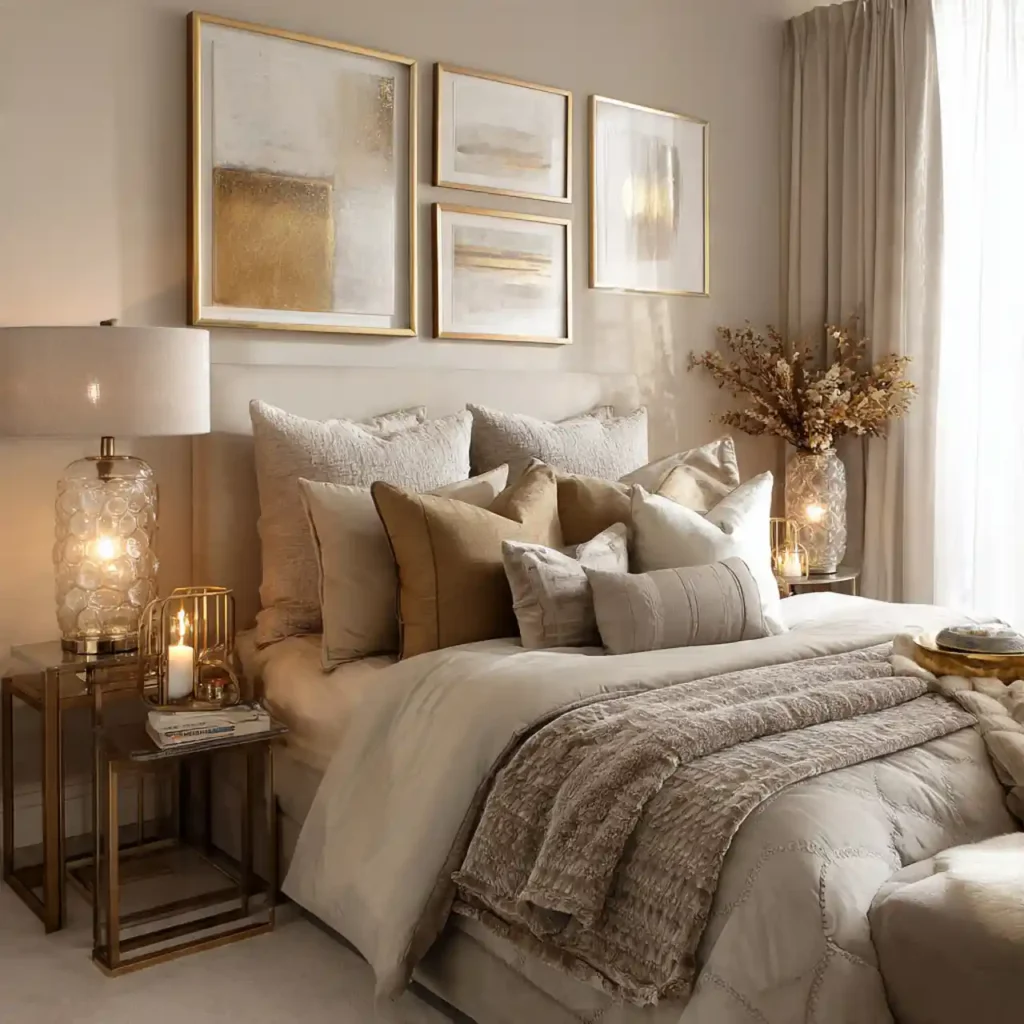 5 Glass & Gold Modern Bedroom Ideas