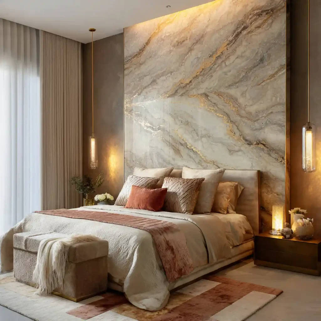 5 Marble Luxe Bedroom Idea