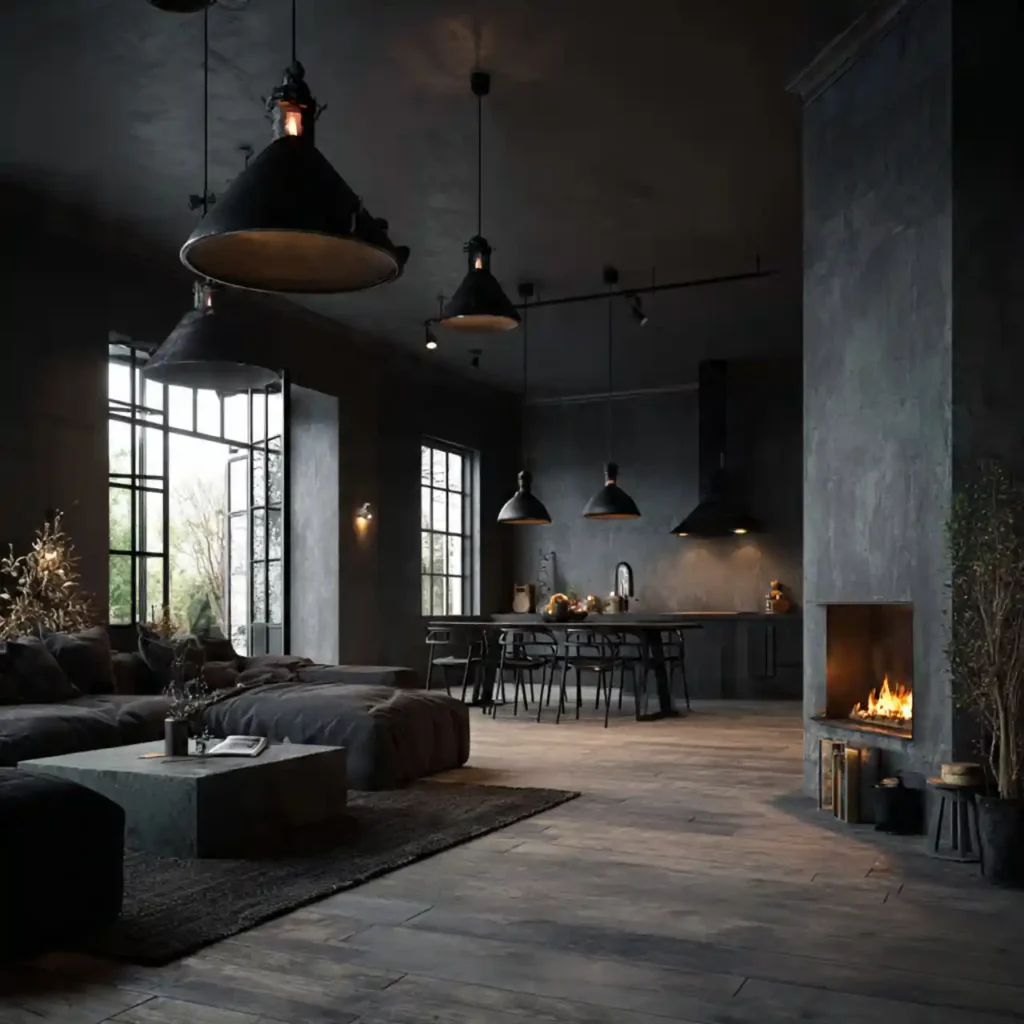 9 Dark Natural Interiors Moody Design Idea