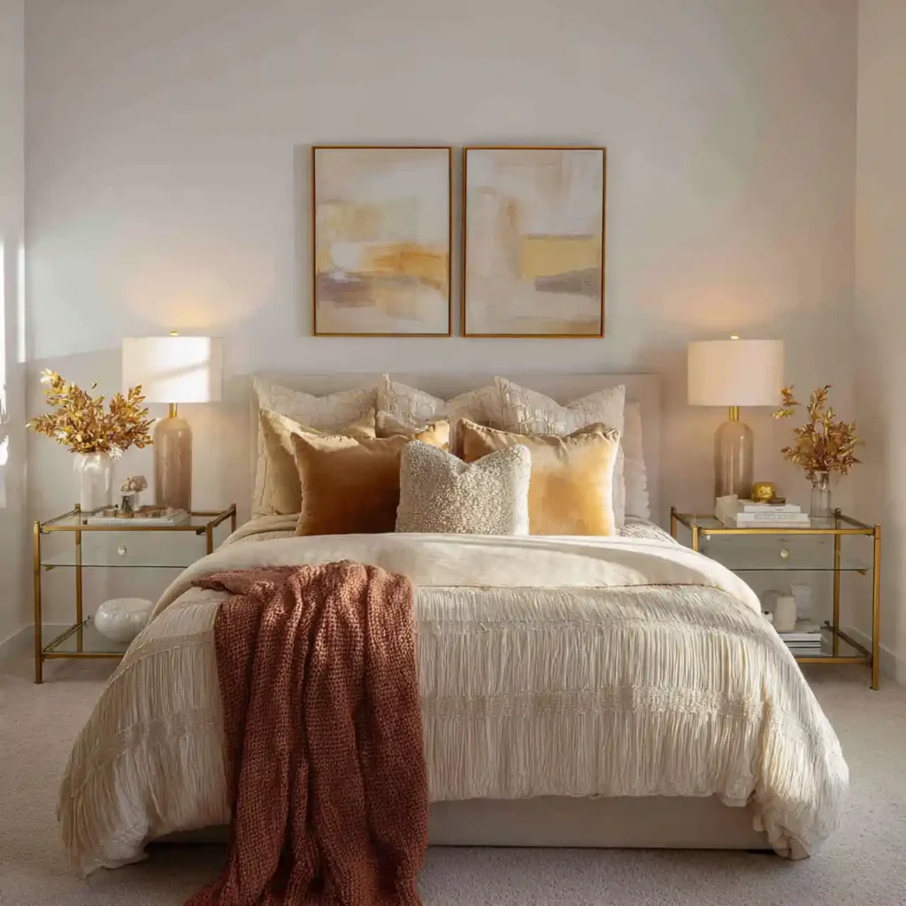 9 Glass & Gold Modern Bedroom Ideas