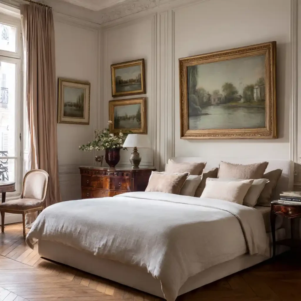17 Elegant Parisian Bedroom Idea