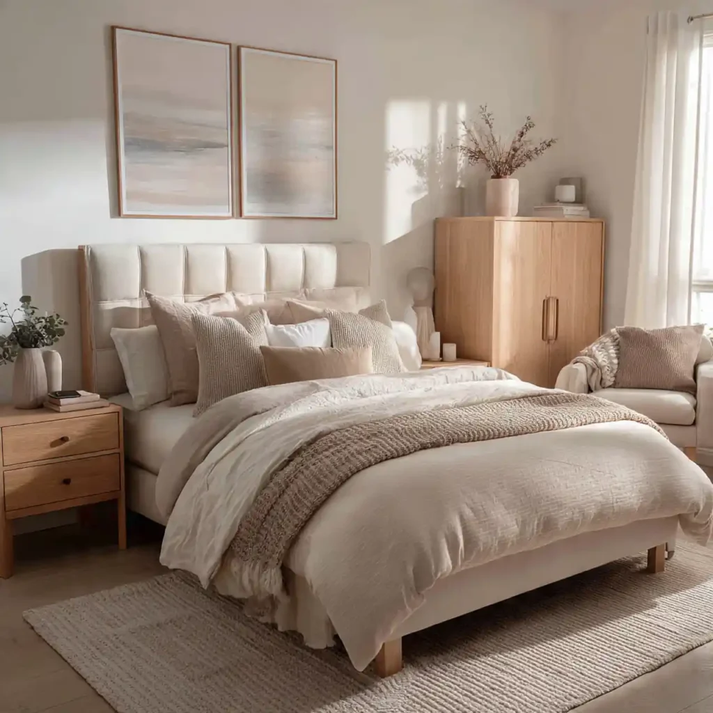 6 Cream & Ivory Bedroom Idea