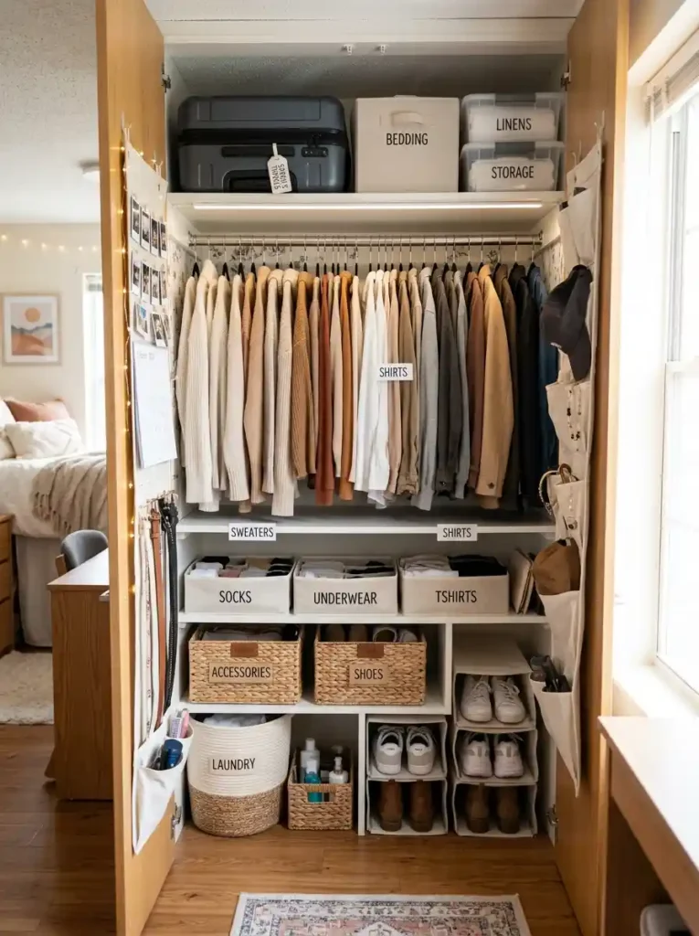 16. Store Luggage Inside Your Closet