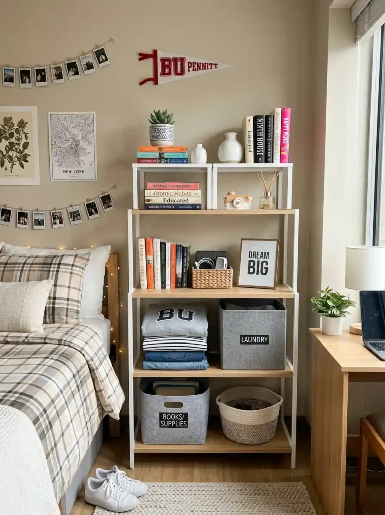 17. Double Shelf Space with Shelf Risers