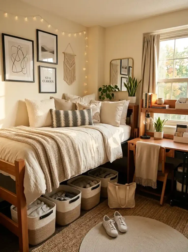 20. Build a Cohesive Color Palette-Budget-Friendly Dorm Room Ideas