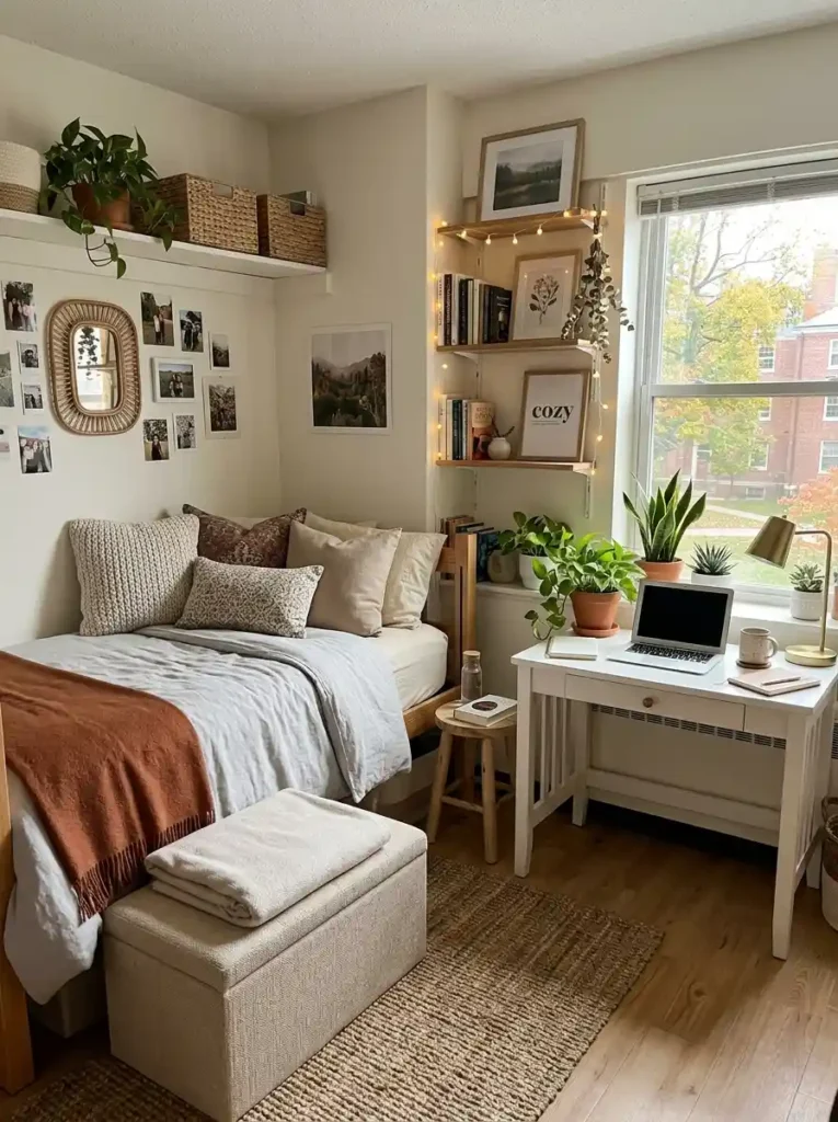 5. Create Hidden Storage with Decorative Ottomans
