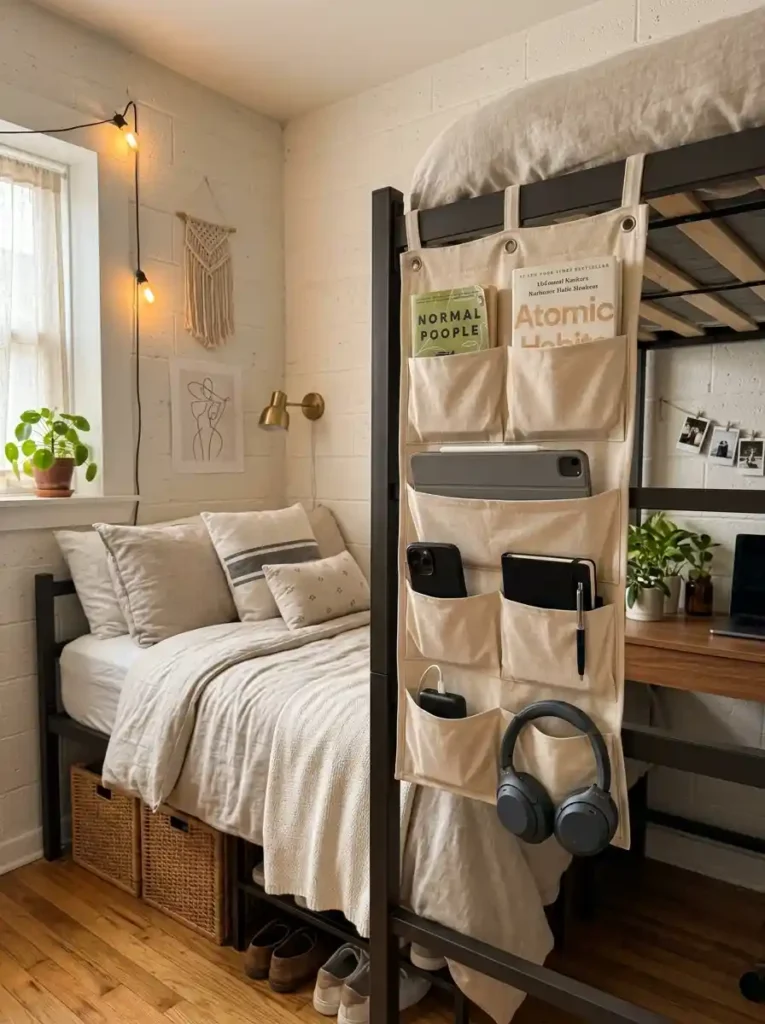 7. Add Bedside Wall Pockets