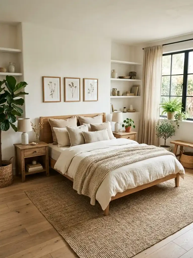 12. Nature-Inspired Dreamy Bedroom