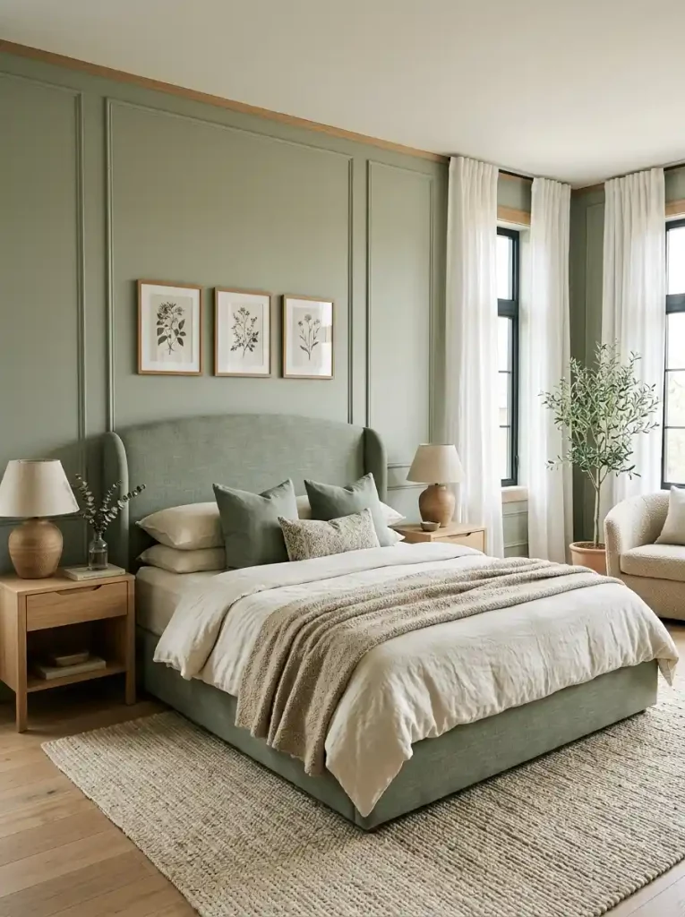 15. Soft Green Dreamy Bedroom